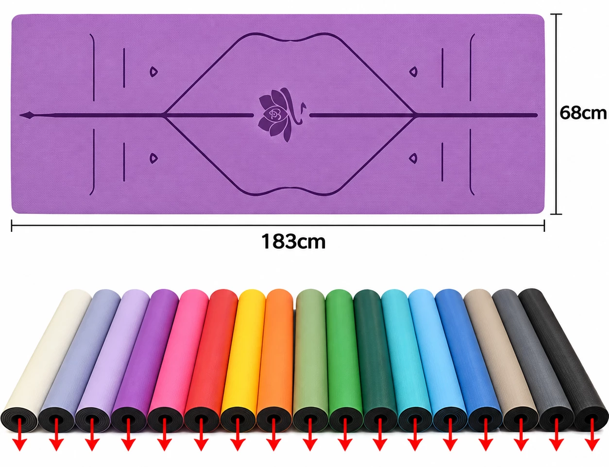PU Natural Rubber Yoga Mats Wholesale, Custom PU Yoga Mats, Yoga Mat Bulk Supplier