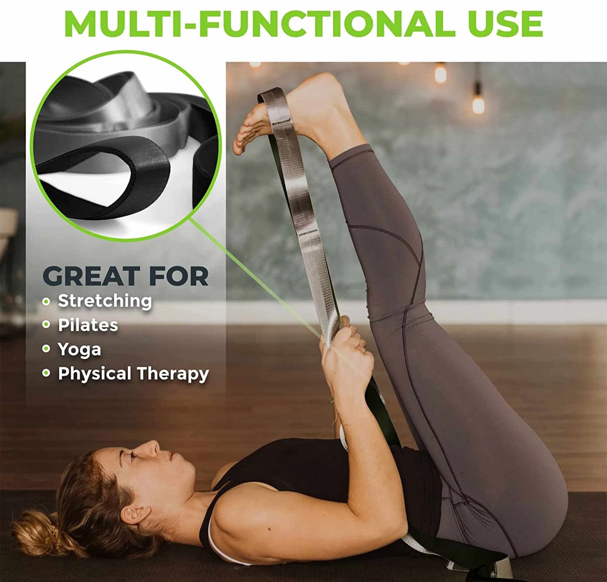 Wholesale Yoga Props, Polyester Yoga Stretching Belts Wholesale, OEM Yoga Strap Manufacturer