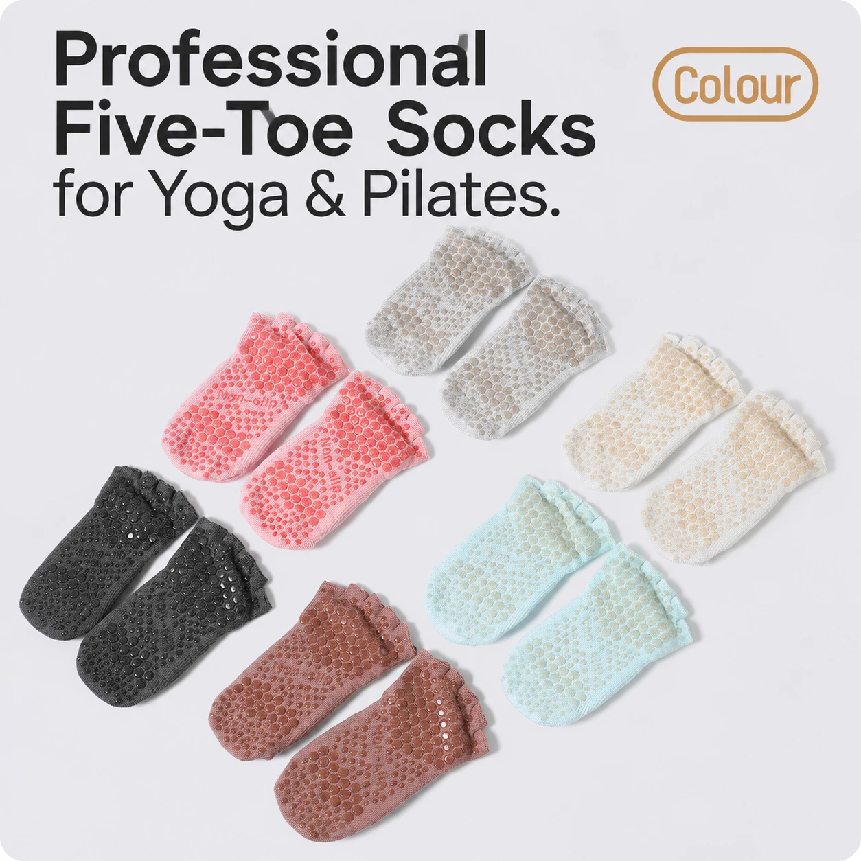 Pilates Socks for Studios, Custom Yoga Socks for Women, Silicone Grip Yoga Socks Wholesale