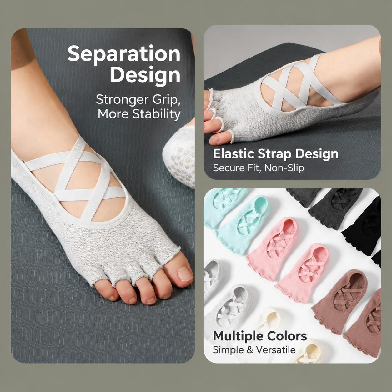 Pilates Socks for Studios, Custom Yoga Socks for Women, Silicone Grip Yoga Socks Wholesale