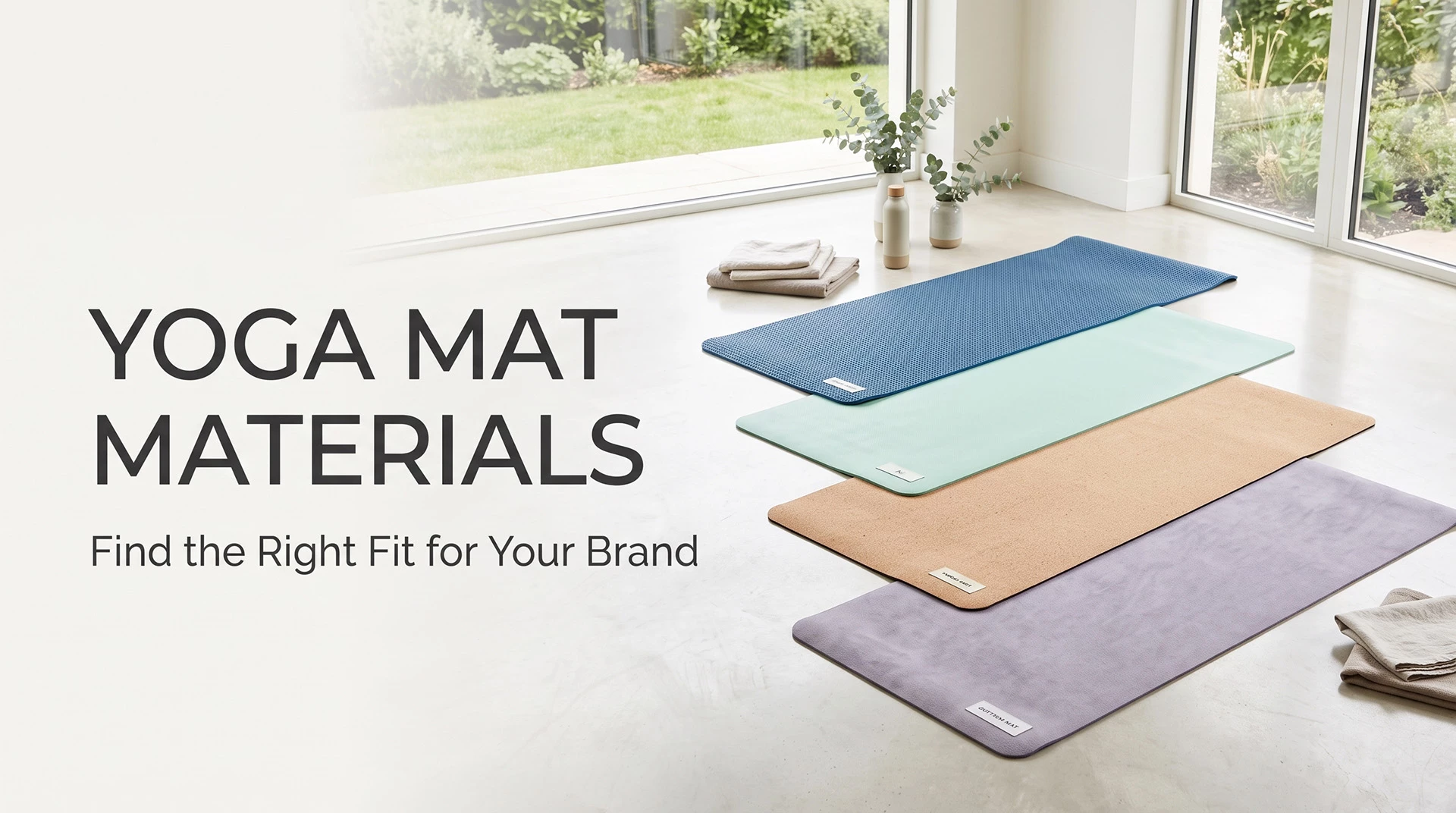 Caucho natural, poliuretano, corcho o gamuza: ¿Qué material para esterillas de yoga se adapta mejor a tu marca?